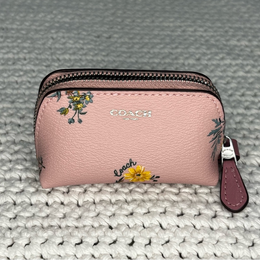 Pink Coach cosmetic case mini